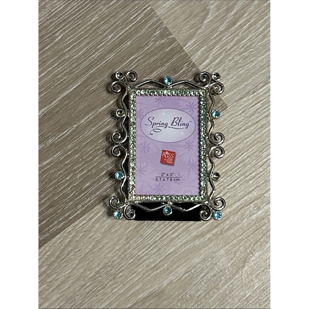 Russ Spring Fling Cute Dainty Rhinestone Accented  2x3in Frame